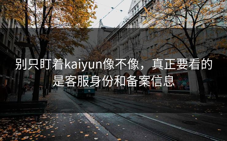 别只盯着kaiyun像不像，真正要看的是客服身份和备案信息
